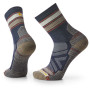 Herrensocken Smartwool Hike Light Cushion Striped Mid Crew blau/grau Deep Navy