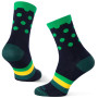 Socken Warg Happy Merino M Stripes and Dots blau/grün Navy/Green