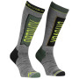 Herren Kniestrümpfe Ortovox Free Ride Long Socks M grau/gelb wild herbs