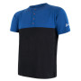 Herren-Funktionsshirt Sensor Merino Air PT knoflíčky schwarz/blau Blue/Black