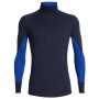 Herren-T-Shirt Icebreaker Mens 260 Zone LS Half Zip 2021 dunkelblau MidnightNavy/Surf