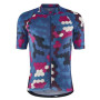 Herren Radtrikot Craft Adv Endur Graphic blau/rosa Multi-Plava