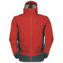 Herrenjacke Scott Explorair Hybrid LT rot/grau aruba green/magma red