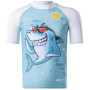 Kinder-T-Shirt Aquawave Uverini Kids blau/weiß Shark Print