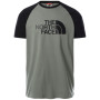 T-Shirt The North Face M S/S Raglan Easy Tee grau/grün AgaveGreen