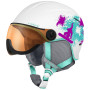 Kinder Skihelm Relax Twister Visor weiß MattWhiteGreenMint