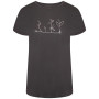 Damen-T-Shirt Dare 2b Crystallize Grphic grau CharcoalGrey