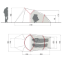 Ultraleichtes Zelt für 2 Personen Vaude Ultralight Chapel XT 2P