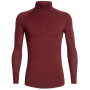 Herren-T-Shirt Icebreaker Mens 260 Zone LS Half Zip 2021 weinfarbe Cabernet/ChiliRed