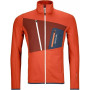 Herren-Sweatshirt Ortovox Fleece Grid Jacket orange DesertOrange