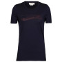 Damen-T-Shirt Icebreaker Tech Lite II SS Tee Ski Stripes dunkelblau midnight navy
