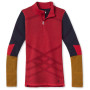 Damen-Funktionsshirt Smartwool W Intraknit Merino 200 Colorblock 1/4 Zip rot pomegranate