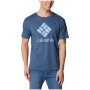 Herren-T-Shirt Columbia Pacific Crossing™ II Graphic SS Tee blau Dk Mountain, CSC Stacked Logo Graphic