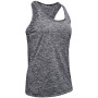 Damenunterhemd Under Armour Tech Tank - Twist schwarz Black / / Metallic Silver
