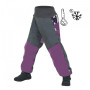 Kinder-Softshell-Hose mit Fleece Unuo Basic Vzor lila/grau
