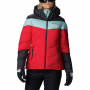Damen-Winterjacke Columbia Abbott Peak™ Insulated Jacket rot Red Lily, Shark, Aqua Haze