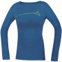 Damen-T-Shirt Direct Alpine Furry Long Lady 1.0 dunkelblau Petrol