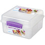 Lebensmittelbox Sistema Lunch Cube Max with Yogurt Pot lila