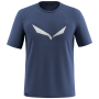 Herren-T-Shirt Salewa Solidlogo Dri-Rel M S/S Tee dunkelblau/weiß Dark Denim