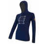 Damen-Sweatshirt Sensor Merino Upper Arrows dunkelblau DeepBlue