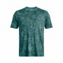 Herren-Funktionsshirt Under Armour Rush Energy Print SS blau/grün HydroTeal/HydroTeal