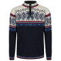 Herrenpullover Dale of Norway Vail Masc Sweater dunkelblau Midnightnavy Redrose Offwhite