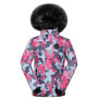 Kinderjacke Alpine Pro Molido grau/rosa pin glo
