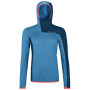 Damen-Sweatshirt Ortovox W's Fleece Light Grid Sn Hoody blau Heritage Blue