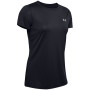 Damen-T-Shirt Under Armour Tech SSC - Solid 2024 schwarz Black / / Metallic Silver