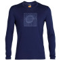 Herren-T-Shirt Icebreaker 200 Oasis Ls Crewe Solar dunkelblau RoyalNavy