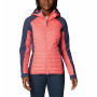 Damen-Winterjacke Columbia Powder Lite™ Hybrid Hooded Jacket rosa/blau Blush Pink, Nocturnal