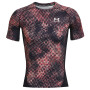 Herren T-Shirt Under Armour HG Armour Prtd Comp dunkelrot Bolt Red/Black/White