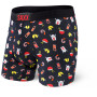 Boxershorts Saxx Ultra Boxer Brief Fly schwarz BlackSoyHappy