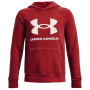 Kinder-Sweatshirt Under Armour Rval Fleece Hoodie rot Stadium Red / / Onyx White