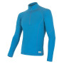 Herren-T-Shirt Sensor DF Merino Wool dl.r. zip blau Blue
