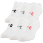 Damensocken Under Armour Women's Essential NS weiß White/White/Cerise