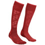 Damensocken Ortovox W's Ski Compression Socks weinfarbe DarkBlood