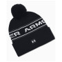 Herren Wintermütze Under Armour Halftime Pom Beanie schwarz Black / / White