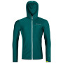 Herrenjacke Ortovox Fleece Light Grid Hooded Jacket grün Pacific Green