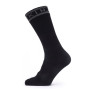 Wasserdichte Socken SealSkinz Waterproof Warm Weather Mid Length with Hydrostop schwarz/grau Black/Grey