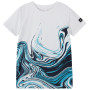 Kinder-T-Shirt Reima Vauhdikas weiß/blau Off white