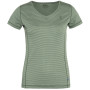 Damen-Funktionsshirt Fjällräven Abisko Cool T-Shirt W grün/weiß Patina_Green