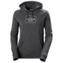 Damen-Sweatshirt Helly Hansen W F2F Organic Cotton Hoodie grau Ebony Melange