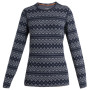 Damen-Funktionsshirt Icebreaker W Mer 260 Vertex LS Crewe First Snow dunkelblau Midnight Navy/Snow/J