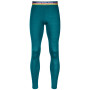Herreunterhose Ortovox 185 Rock'N'Wool Long Pants grün PacificGreen