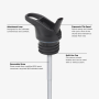 Sportkappe für Flasche Klean Kanteen Flip Seal Sport Cap w/Straw (for Classic Bottles)