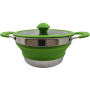 Kochtopf Vango Cuisine 1.5L Non-Stick Casserole silber/grün herbal