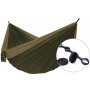Hängematte Hamaka.eu Camping single + Slap Strap braun