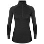 Damen-T-Shirt Icebreaker 260 Zone Ls Half Zip schwarz JetHthr/Black