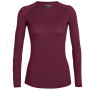 Damen-T-Shirt Icebreaker W's 150 Zone LS Crewe weinfarbe cherry